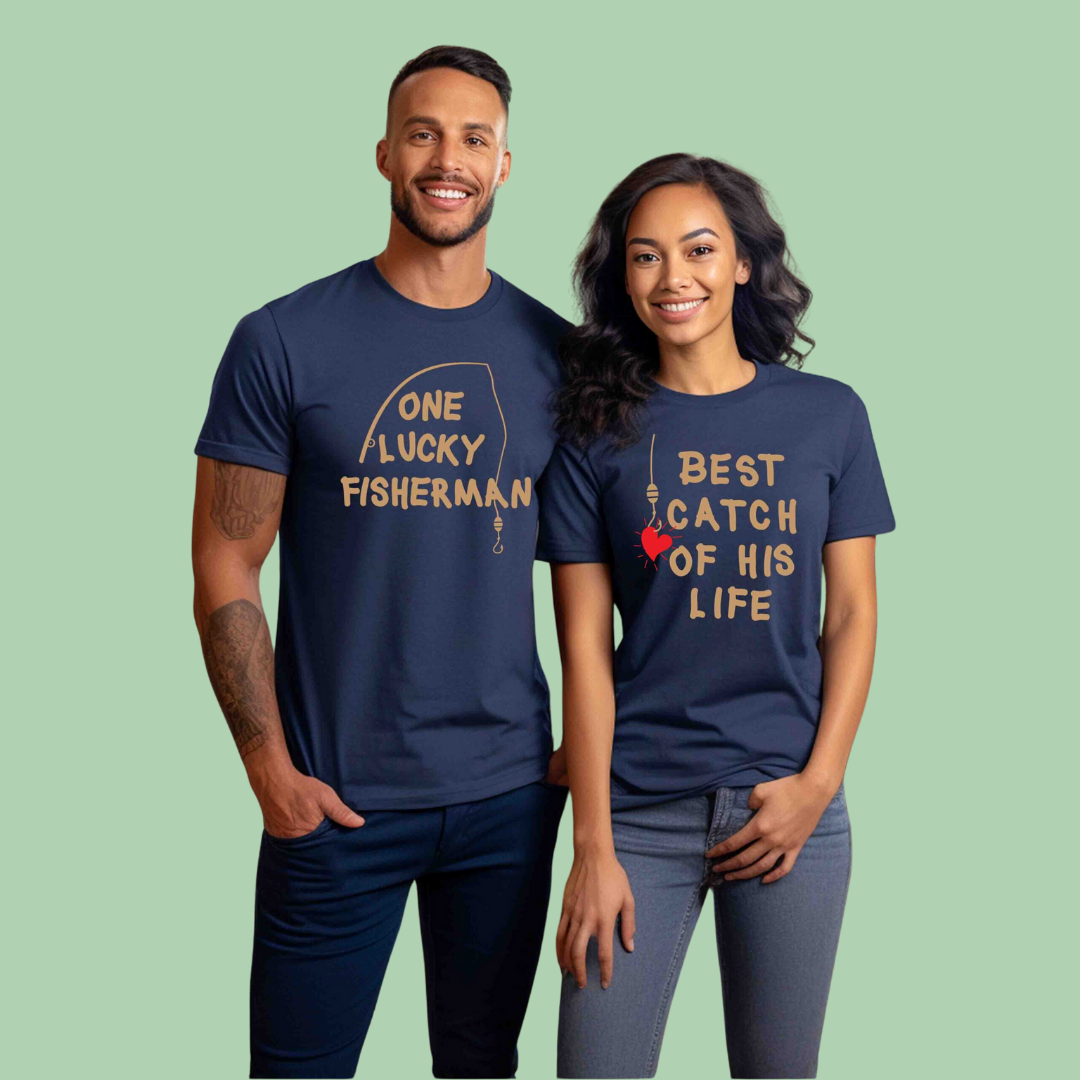 ONE LUCKY FISHERMAN TSHIRT - Couple